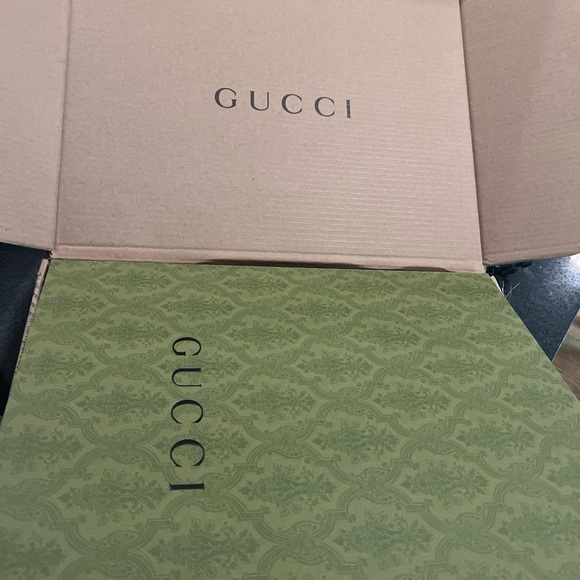 Gucci Brown GG Canvas Tote with Signature Green-Red Stripe - Picture 9 of 12